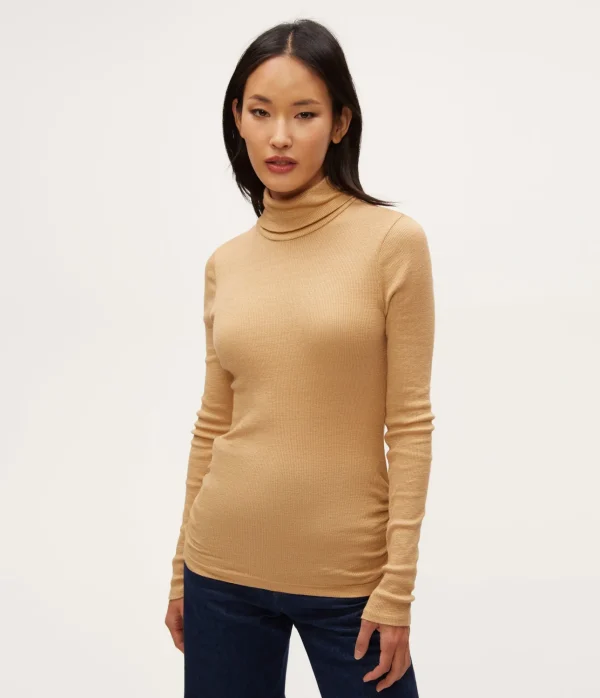 Michael Stars Nessa Shine Turtleneck- T-Shirts | Shine T-Shirts