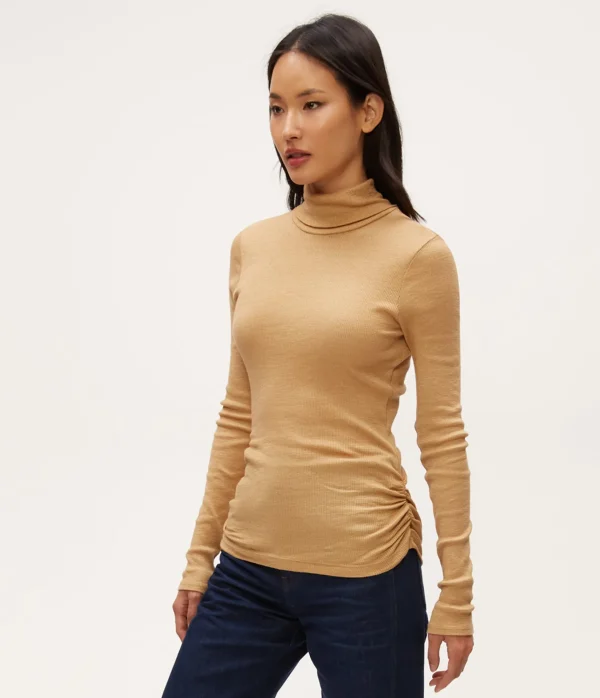 Michael Stars Nessa Shine Turtleneck- T-Shirts | Shine T-Shirts