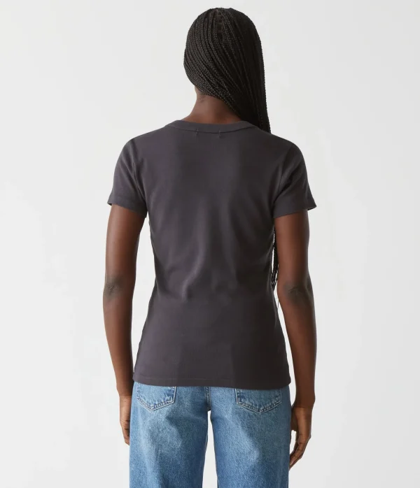 Michael Stars Nikki V-Neck Tee- T-Shirts | 1x1 Cotton T-Shirts