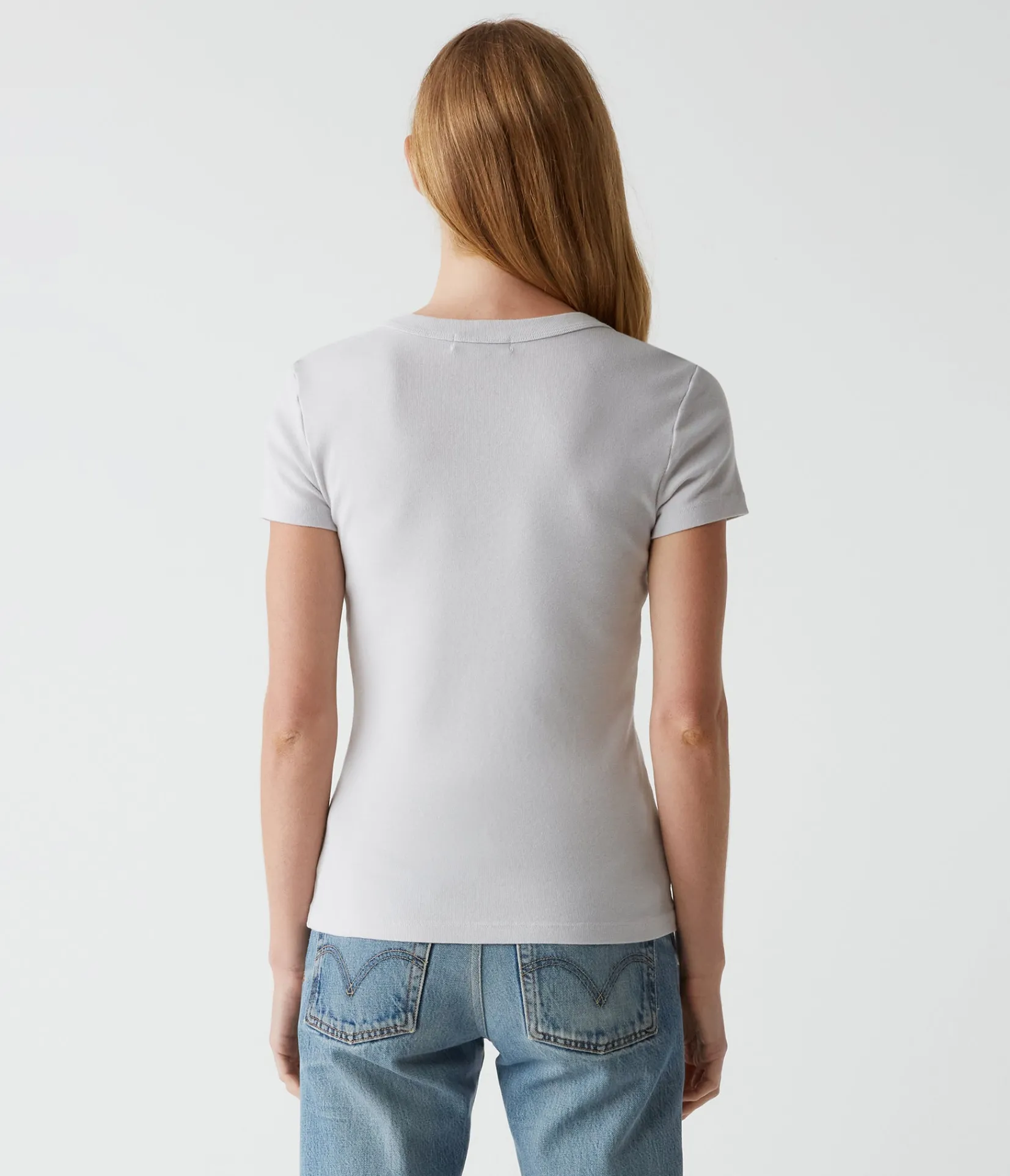 nikki_vneck_tee_18.webp Michael Stars Nikki V-Neck Tee- T-Shirts | 1x1 Cotton T-Shirts