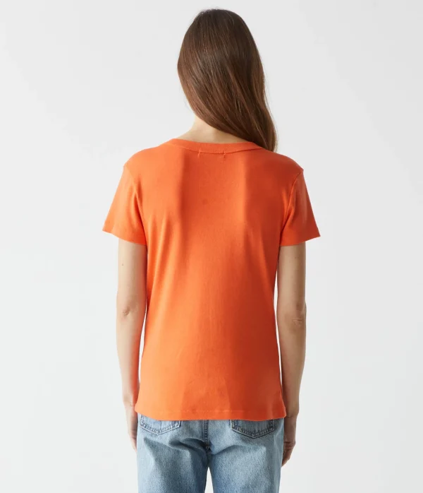 Michael Stars Nikki V-Neck Tee- T-Shirts | 1x1 Cotton T-Shirts