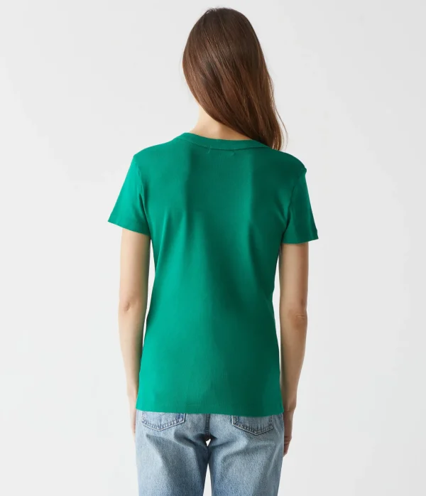 Michael Stars Nikki V-Neck Tee- T-Shirts | 1x1 Cotton T-Shirts