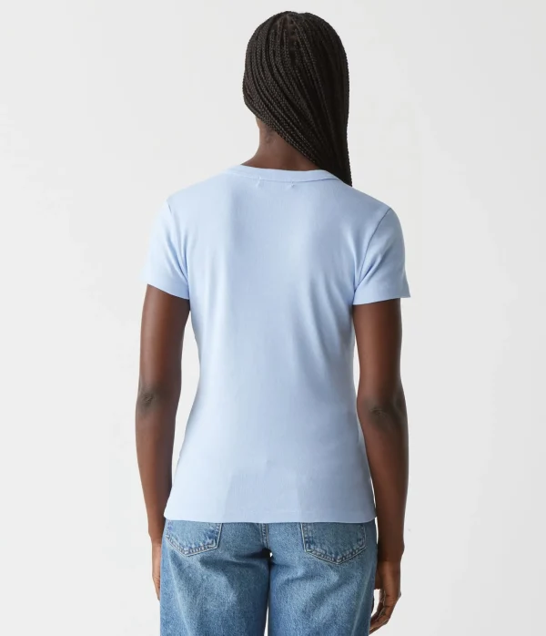 Michael Stars Nikki V-Neck Tee- T-Shirts | 1x1 Cotton T-Shirts