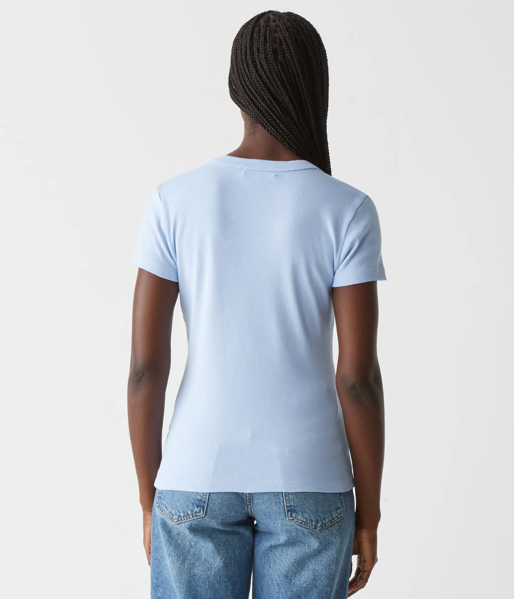 nikki_vneck_tee_62.webp Michael Stars Nikki V-Neck Tee- T-Shirts | 1x1 Cotton T-Shirts