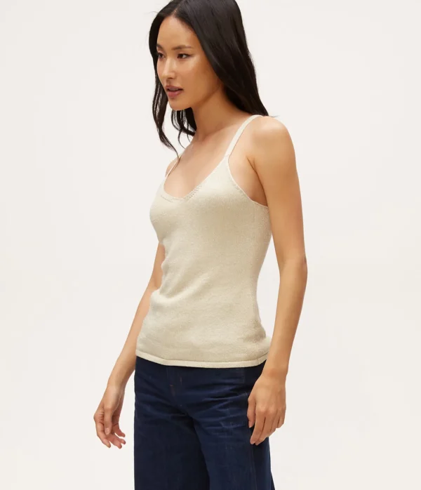 Michael Stars Nomi Metallic Sweater Camisole- Sweaters & Cardigans