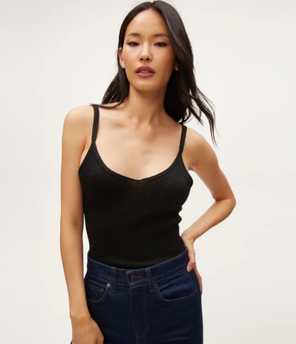 Michael Stars Nomi Metallic Sweater Camisole- Sweaters & Cardigans