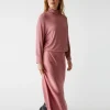 Michael Stars Padma Mixed Fabric Dress- Dresses | Midi Dresses