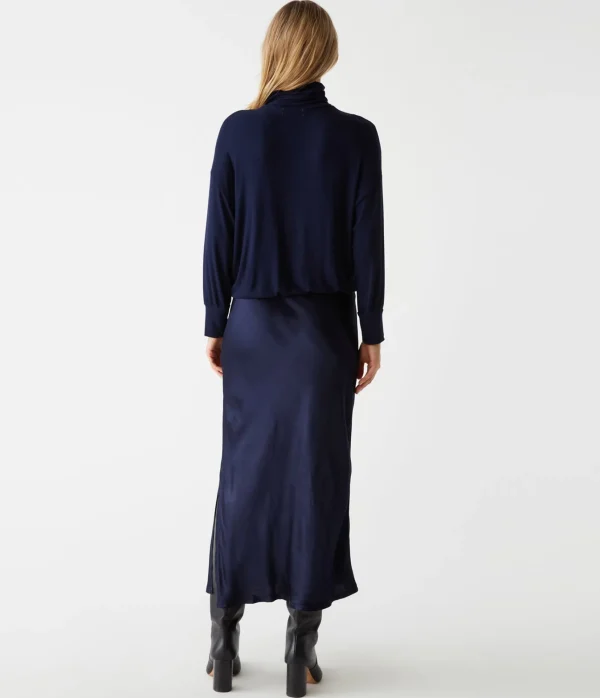Michael Stars Padma Mixed Fabric Dress- Dresses | Midi Dresses