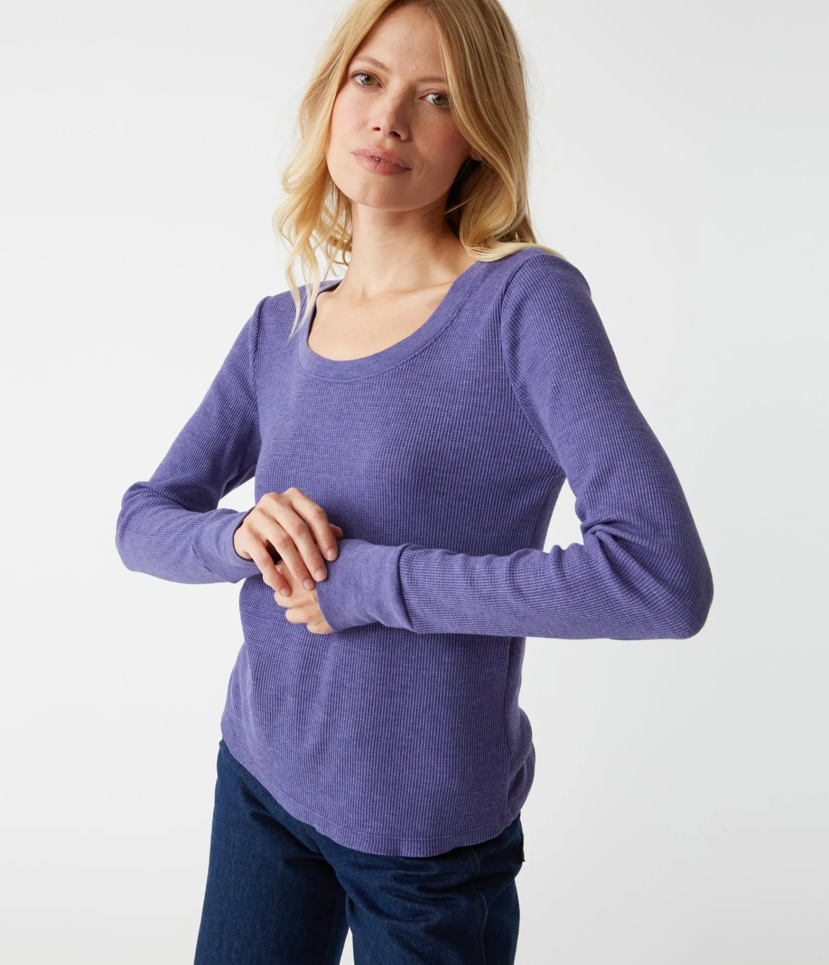 paula_thermal_tee_12.webp Michael Stars Paula Thermal Tee- T-Shirts | Loungewear