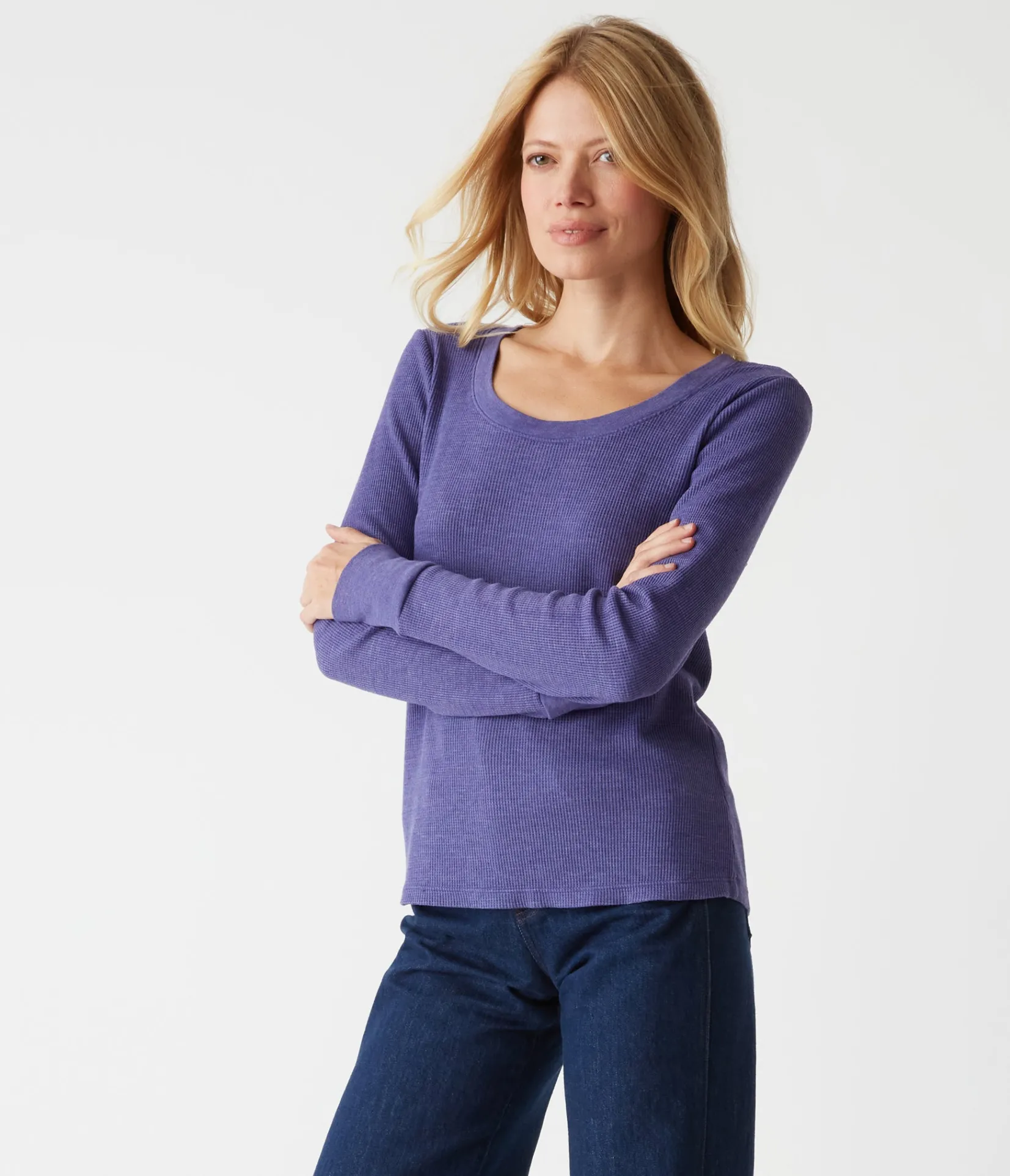 paula_thermal_tee_14.webp Michael Stars Paula Thermal Tee- T-Shirts | Loungewear