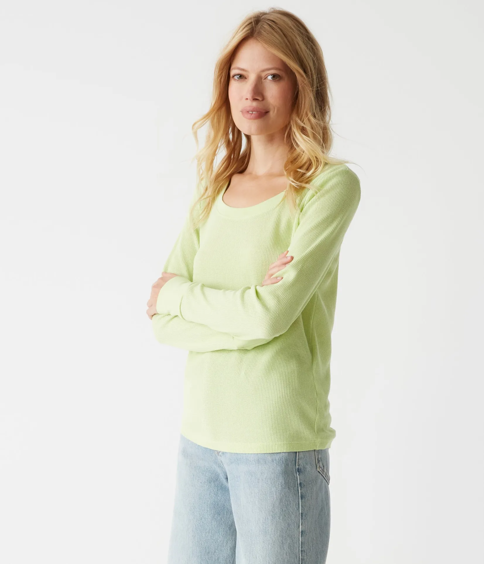 paula_thermal_tee_2.webp Michael Stars Paula Thermal Tee- T-Shirts | Loungewear
