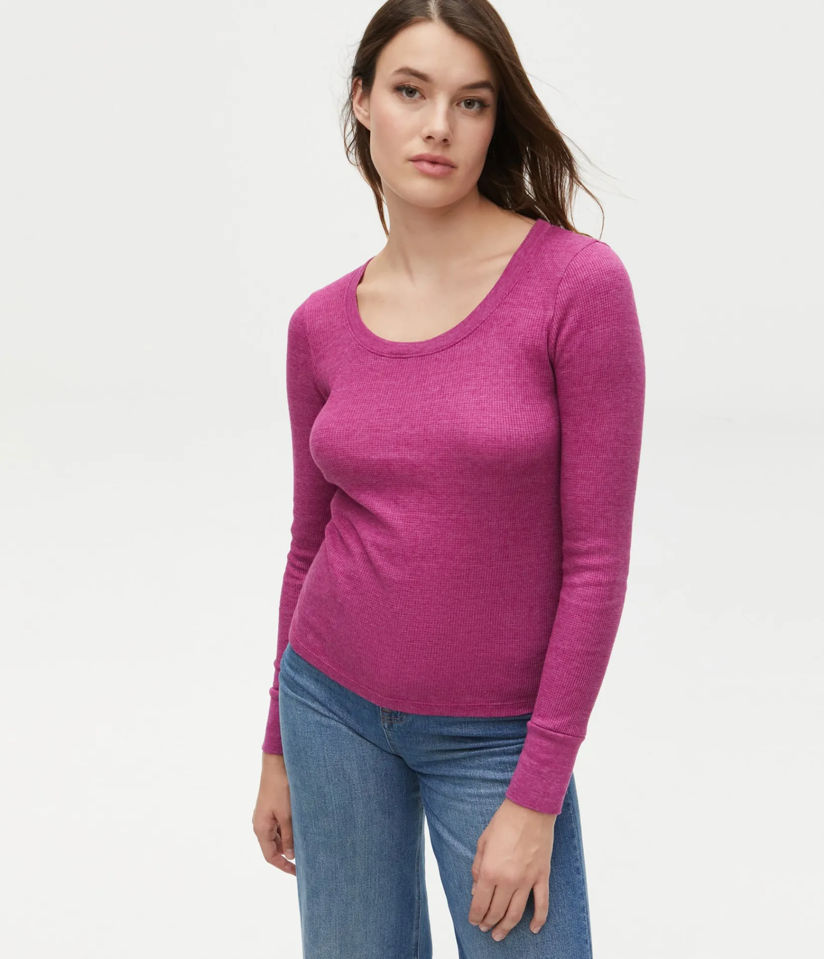 paula_thermal_tee_29.webp Michael Stars Paula Thermal Tee- T-Shirts | Loungewear