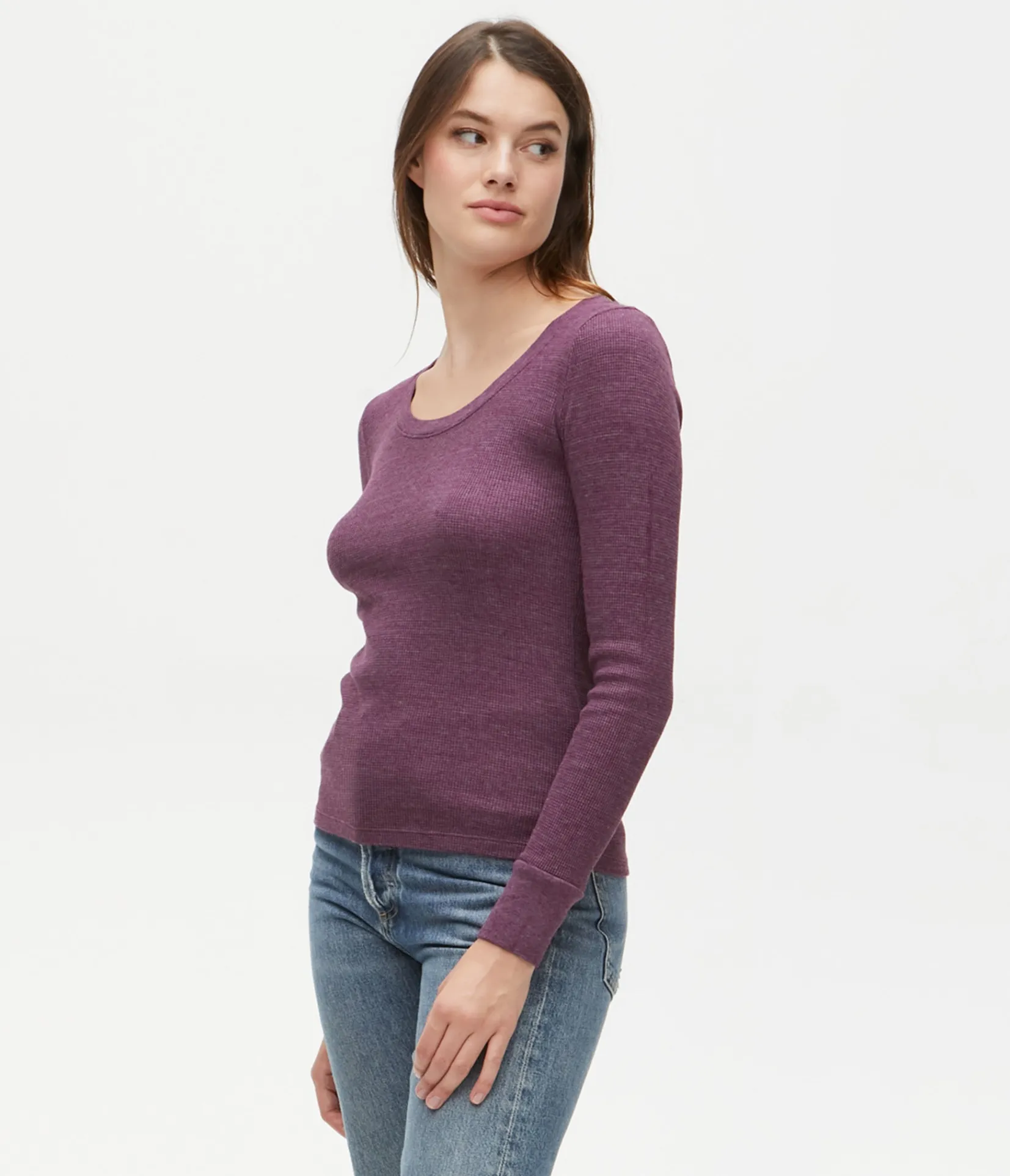paula_thermal_tee_33.webp Michael Stars Paula Thermal Tee- T-Shirts | Loungewear