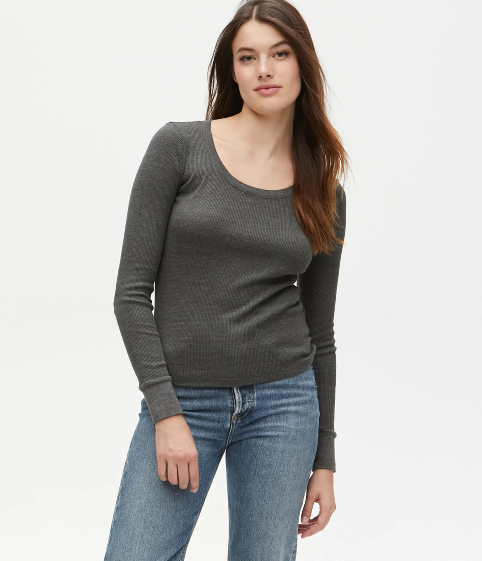 paula_thermal_tee_38.webp Michael Stars Paula Thermal Tee- T-Shirts | Loungewear
