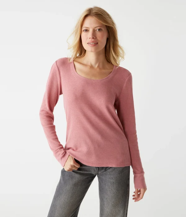Michael Stars Paula Thermal Tee- T-Shirts | Loungewear