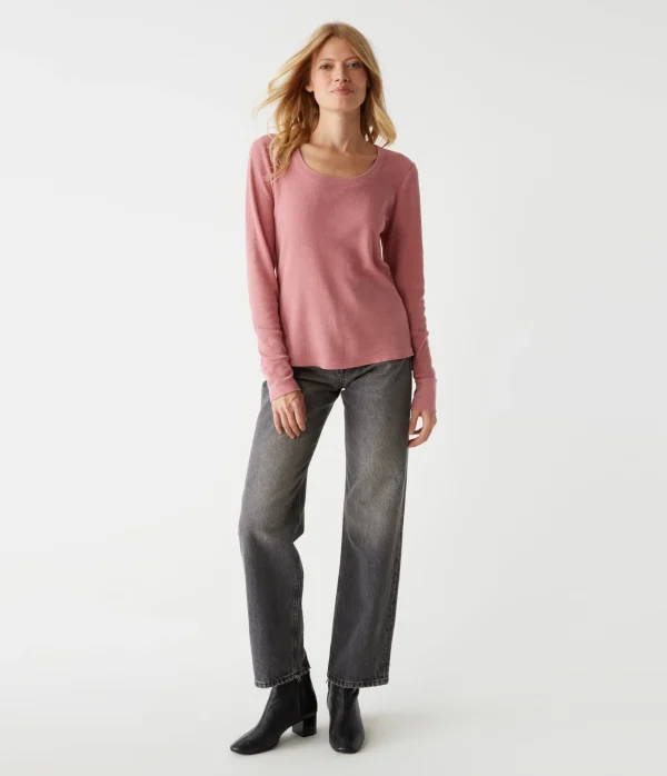 Michael Stars Paula Thermal Tee- T-Shirts | Loungewear