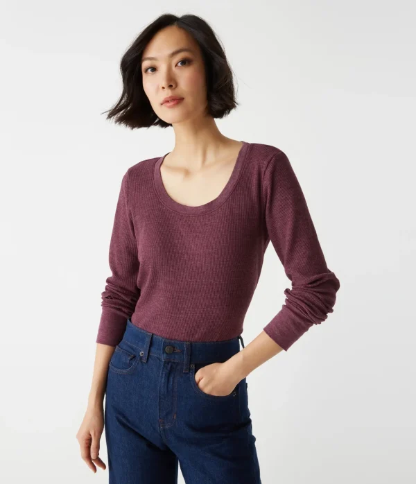 Michael Stars Paula Thermal Tee- T-Shirts | Loungewear