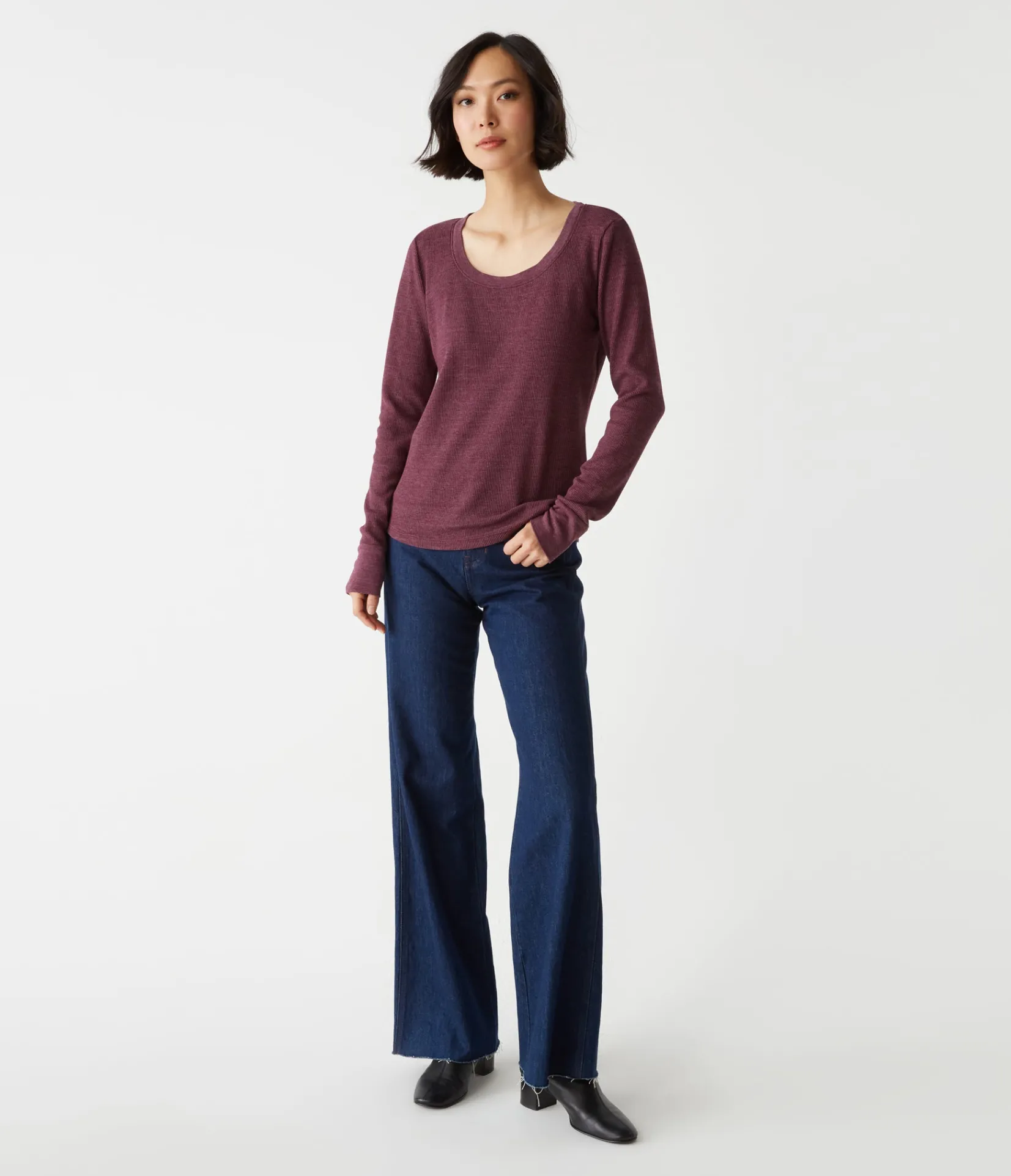 paula_thermal_tee_9.webp Michael Stars Paula Thermal Tee- T-Shirts | Loungewear