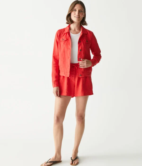Michael Stars Paulette Linen Short- Pants, Shorts & Skirts
