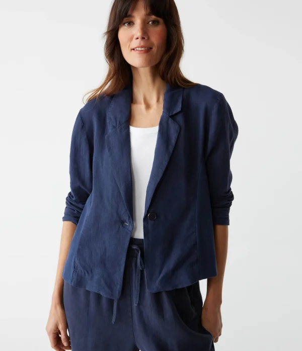Michael Stars Pearson Linen Blazer- Blazers, Jackets & Outerwear