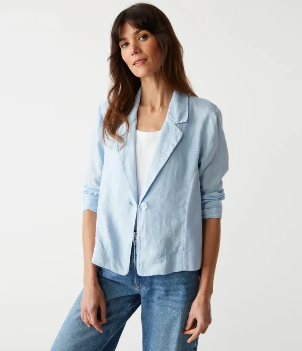 Michael Stars Pearson Linen Blazer- Blazers, Jackets & Outerwear
