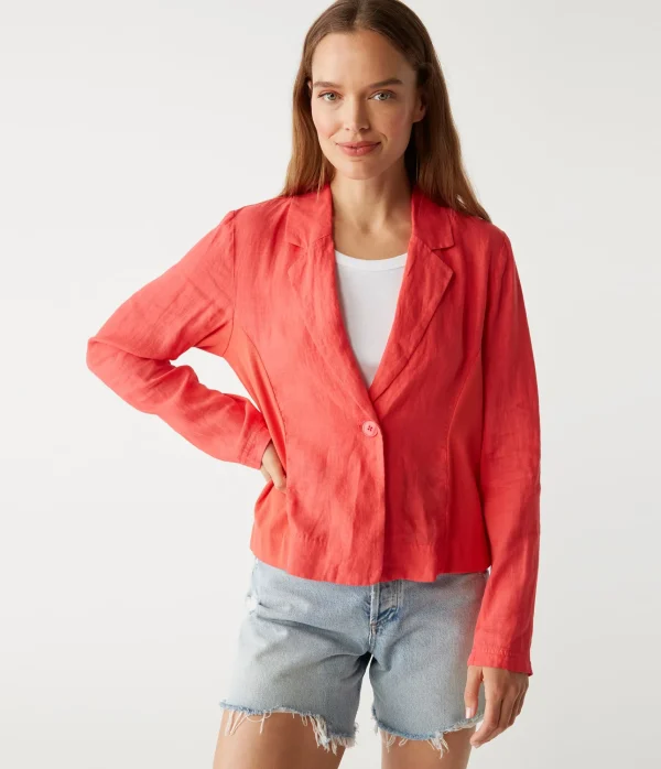Michael Stars Pearson Linen Blazer- Blazers, Jackets & Outerwear
