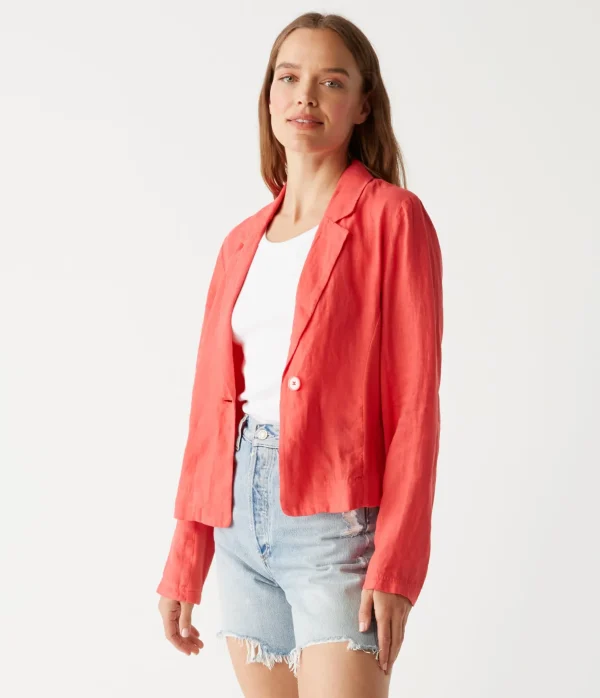 Michael Stars Pearson Linen Blazer- Blazers, Jackets & Outerwear