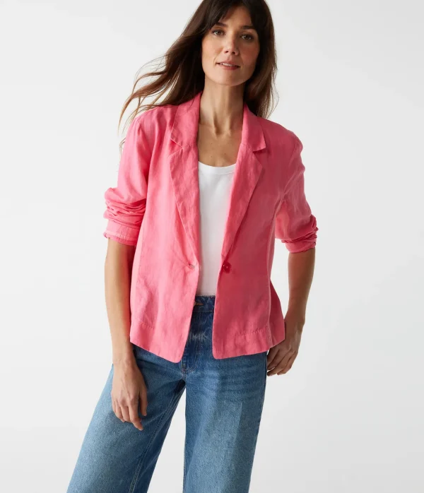 Michael Stars Pearson Linen Blazer- Blazers, Jackets & Outerwear