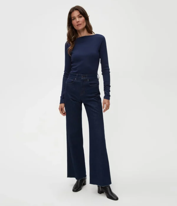 Michael Stars Petite Clarke Ruched Tee- T-Shirts | Ultra Rib T-Shirts