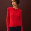 Michael Stars Pia Cable Knit Sweater- Sweaters & Cardigans