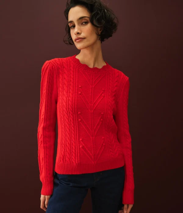 Michael Stars Pia Cable Knit Sweater- Sweaters & Cardigans
