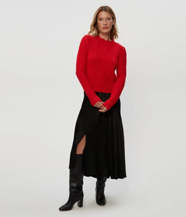Michael Stars Pia Cable Knit Sweater- Sweaters & Cardigans