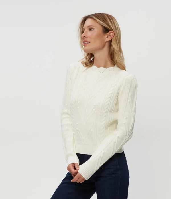 Michael Stars Pia Cable Knit Sweater- Sweaters & Cardigans