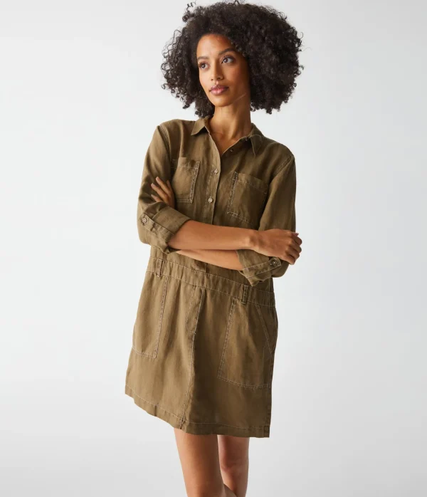 Michael Stars Pilar Linen Shirt Dress- Dresses | Mini Dresses