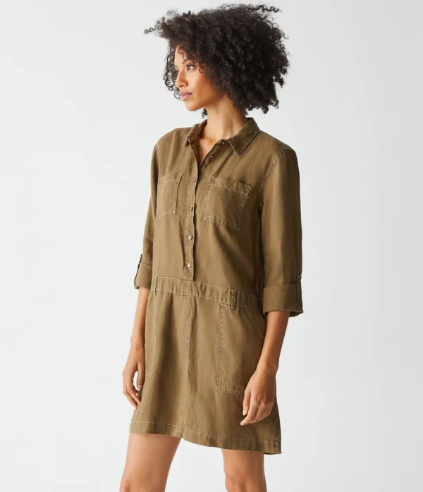Michael Stars Pilar Linen Shirt Dress- Dresses | Mini Dresses