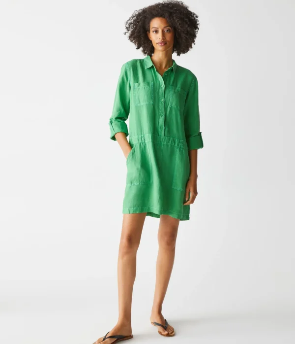 Michael Stars Pilar Linen Shirt Dress- Dresses | Mini Dresses
