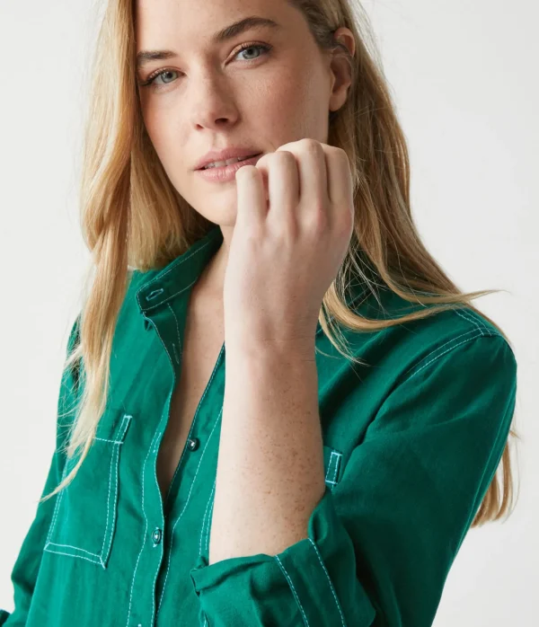 Michael Stars Pilar Linen Shirt Dress- Dresses | Mini Dresses