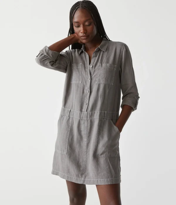 Michael Stars Pilar Linen Shirt Dress- Dresses | Mini Dresses