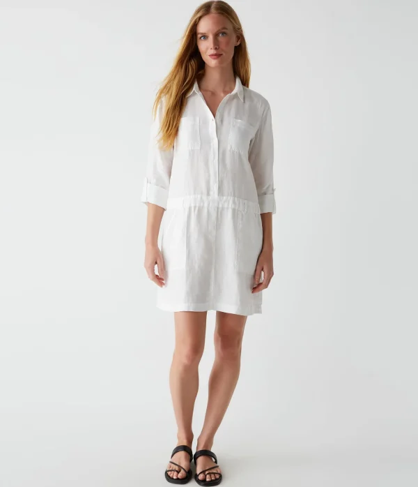 Michael Stars Pilar Linen Shirt Dress- Dresses | Mini Dresses