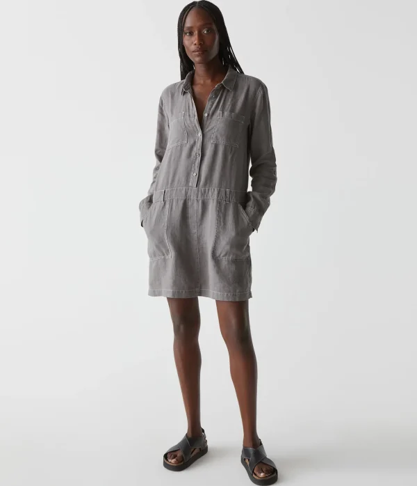 Michael Stars Pilar Linen Shirt Dress- Dresses | Mini Dresses
