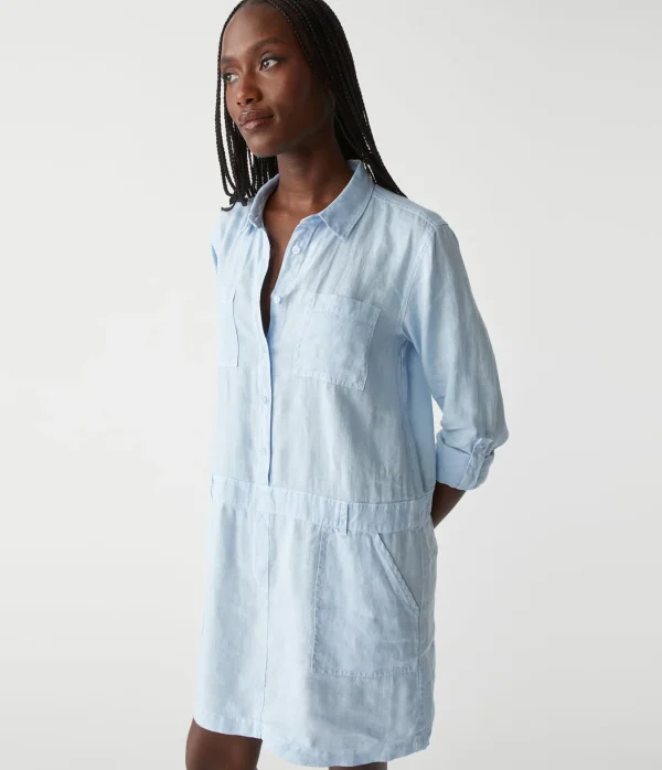 Michael Stars Pilar Linen Shirt Dress- Dresses | Mini Dresses