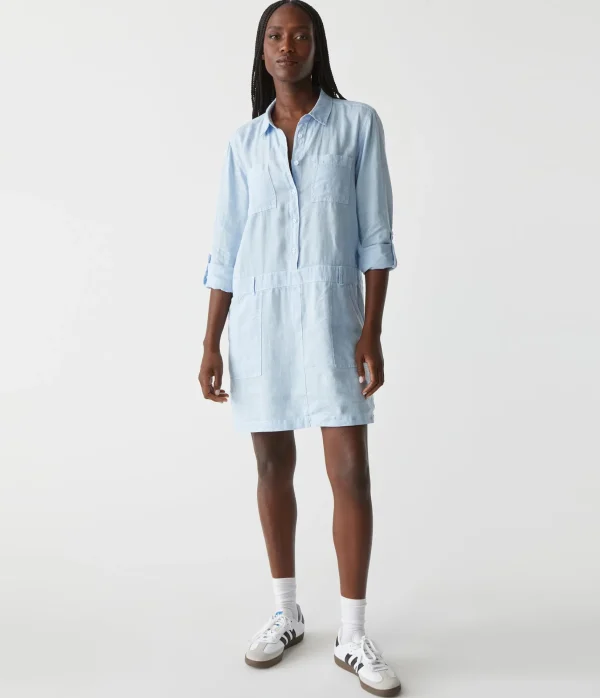 Michael Stars Pilar Linen Shirt Dress- Dresses | Mini Dresses