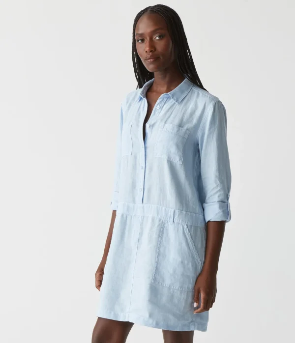 Michael Stars Pilar Linen Shirt Dress- Dresses | Mini Dresses