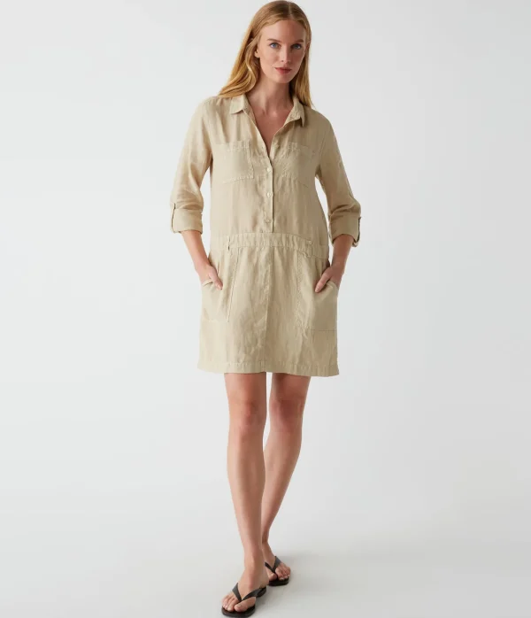Michael Stars Pilar Linen Shirt Dress- Dresses | Mini Dresses