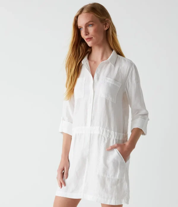 Michael Stars Pilar Linen Shirt Dress- Dresses | Mini Dresses