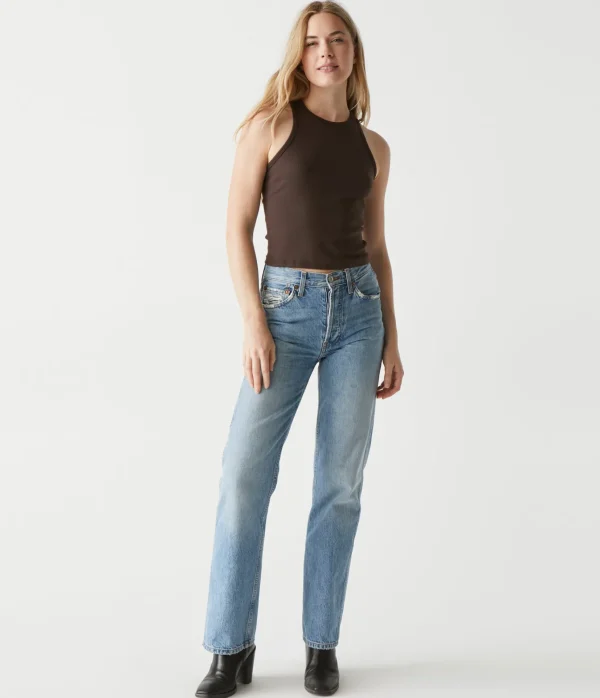 Michael Stars Pina Ribbed Halter Tank- Tank Tops | Ultra Rib T-Shirts