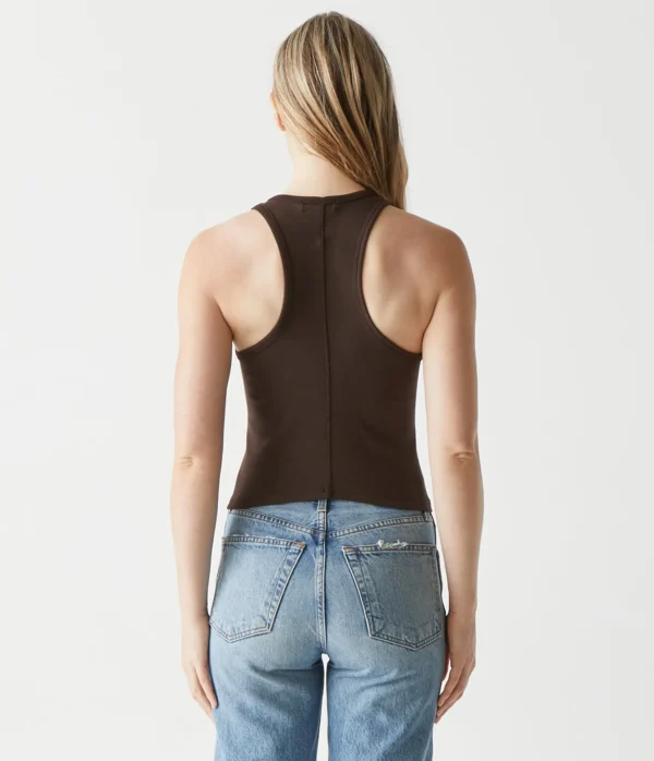 Michael Stars Pina Ribbed Halter Tank- Tank Tops | Ultra Rib T-Shirts