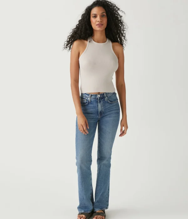 Michael Stars Pina Ribbed Halter Tank- Tank Tops | Ultra Rib T-Shirts