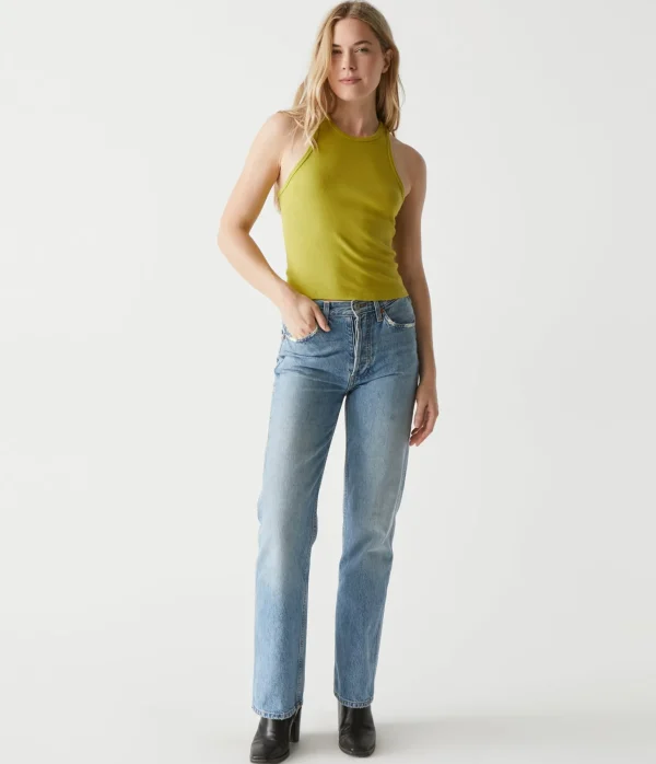 Michael Stars Pina Ribbed Halter Tank- Tank Tops | Ultra Rib T-Shirts