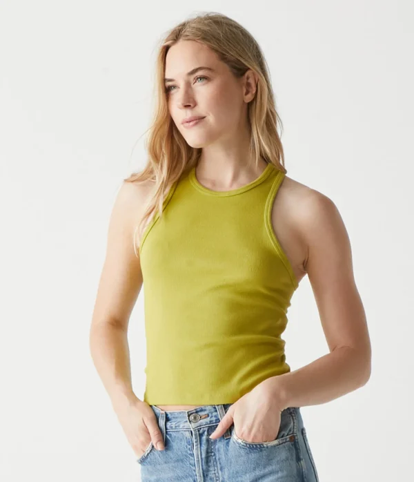 Michael Stars Pina Ribbed Halter Tank- Tank Tops | Ultra Rib T-Shirts